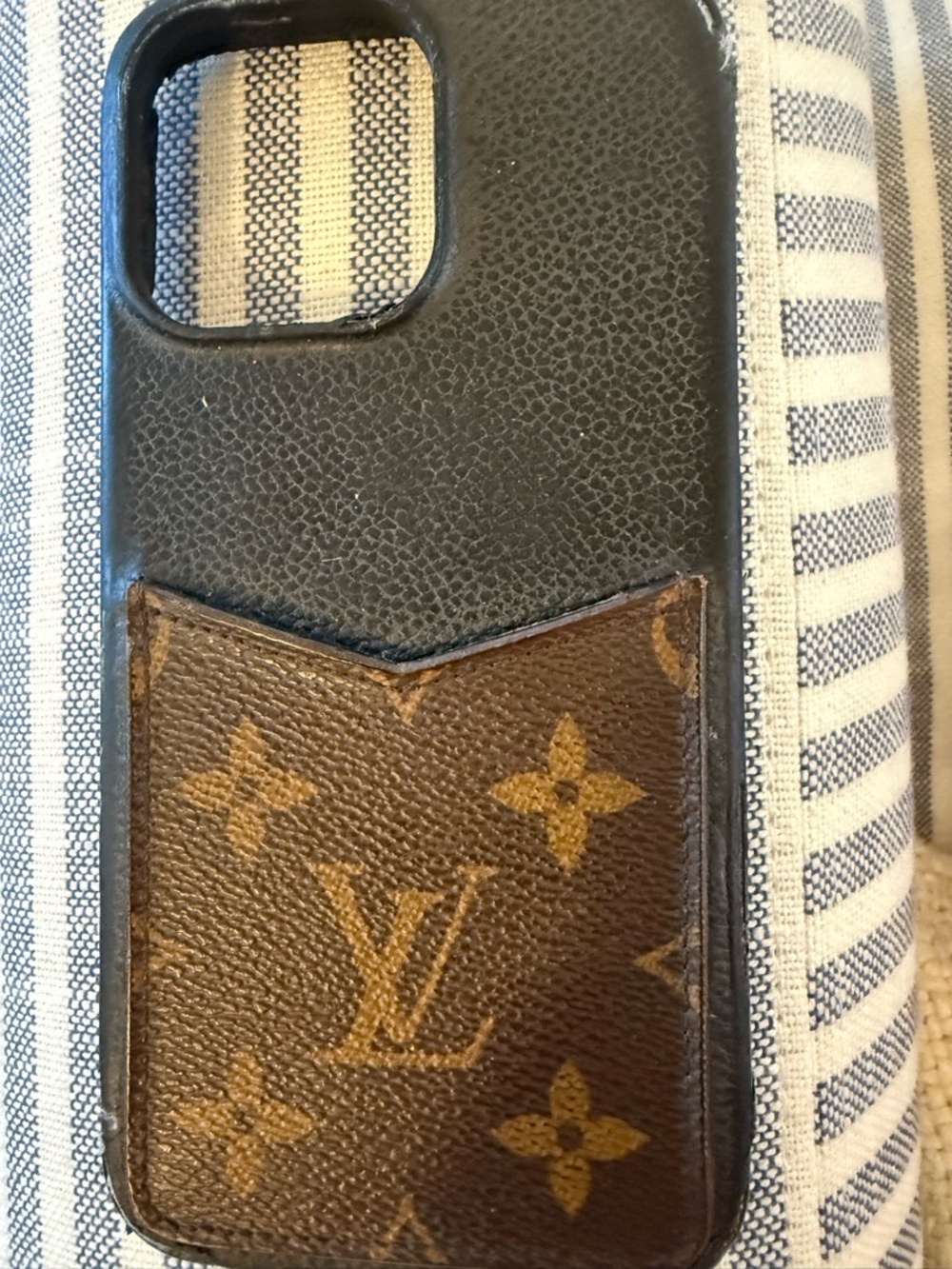 Louis Vuitton Black Leather iPhone 14 Pro